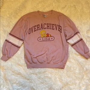 Lisa Simpsons Overachiever Pink Sweater